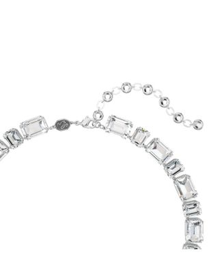 Millenia Octagon Cut White Rhodium Plated Tennis Necklace