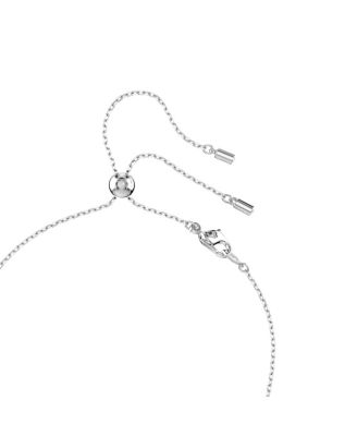 Constella Round Cuts White Rhodium Plated Y Necklace