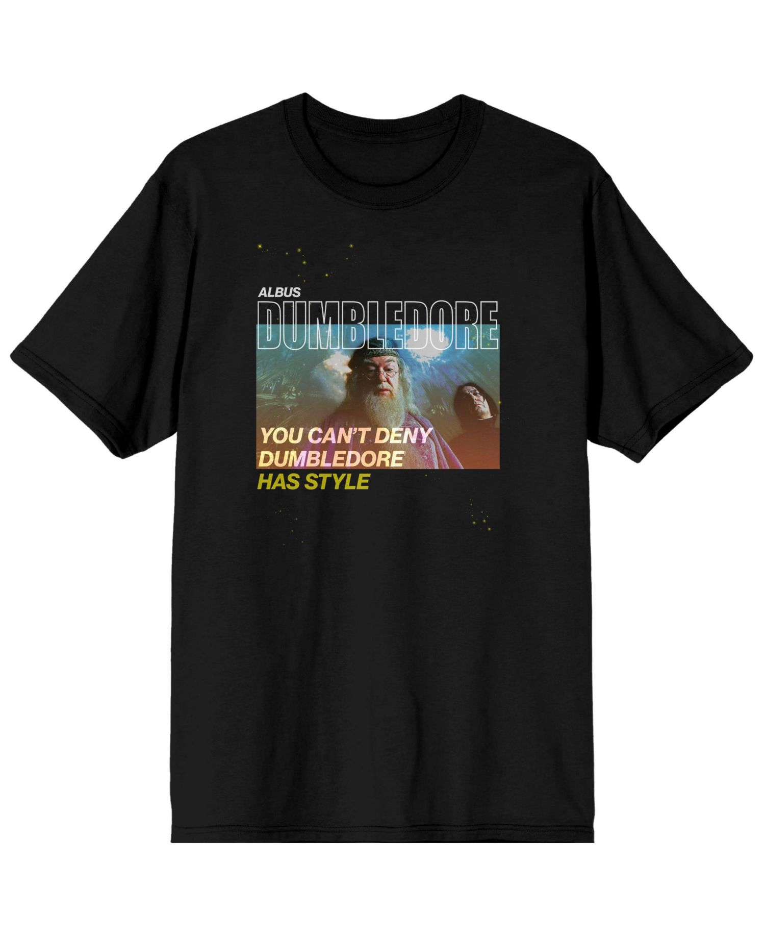 Big & Tall Albus Dumbledore and Severus Snape Characters Black Graphic Tee-6XL