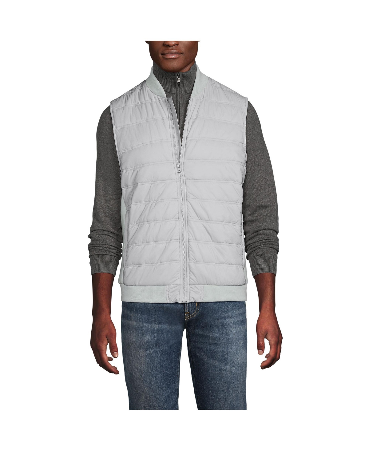 Men's Sweater Hybrid Vest - Light mist