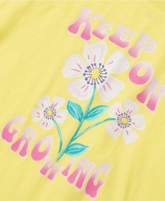 Girls Short Sleeve Side Tie Graphic Tee