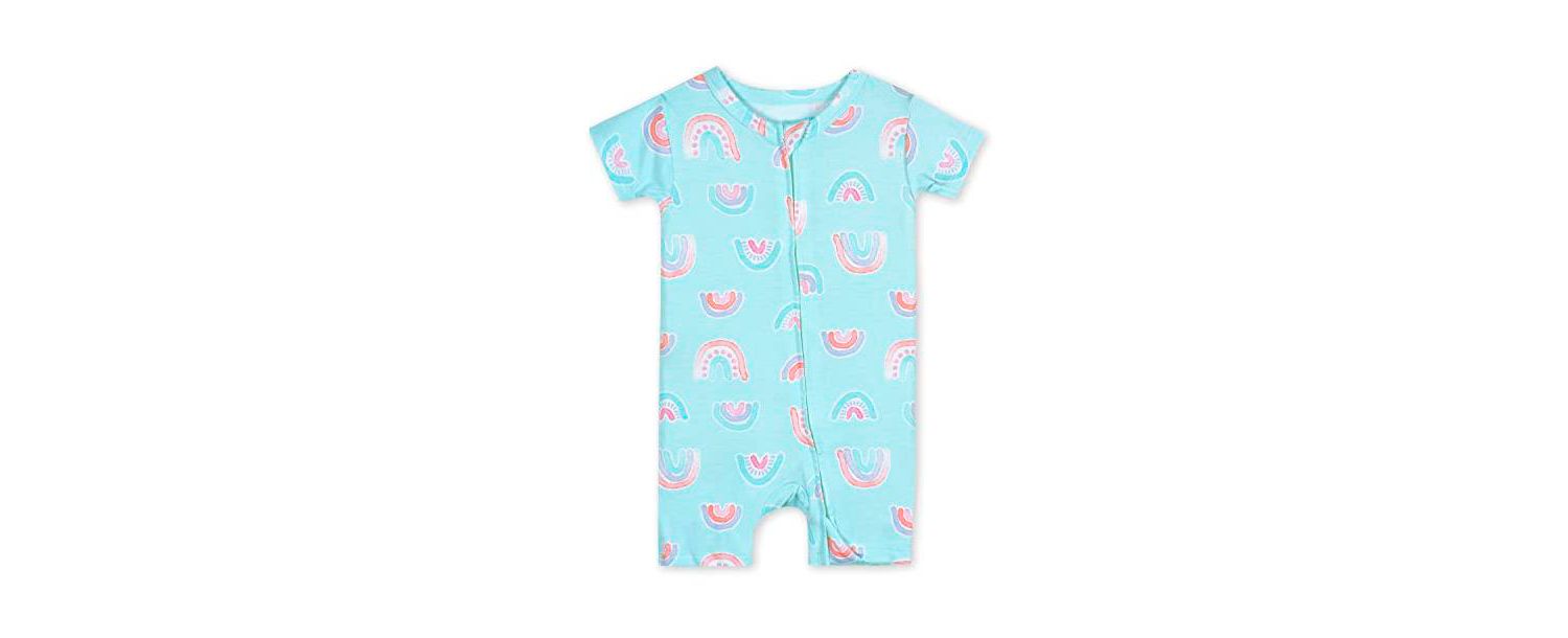 Baby Boys Buttery Soft Viscose Made from Eucalyptus Snug Fit Romper Pajamas