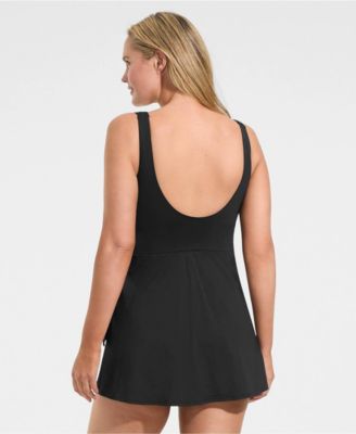 Women's Side Tie Mini Swim Dress Swimsuit