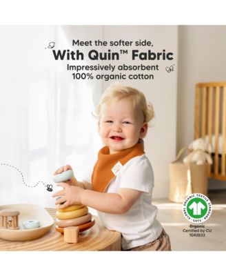 8pk Quin Bandana Bibs, Baby Bibs for Drooling and Teething, Cotton Drool Bibs for Baby Girl, Baby Boy