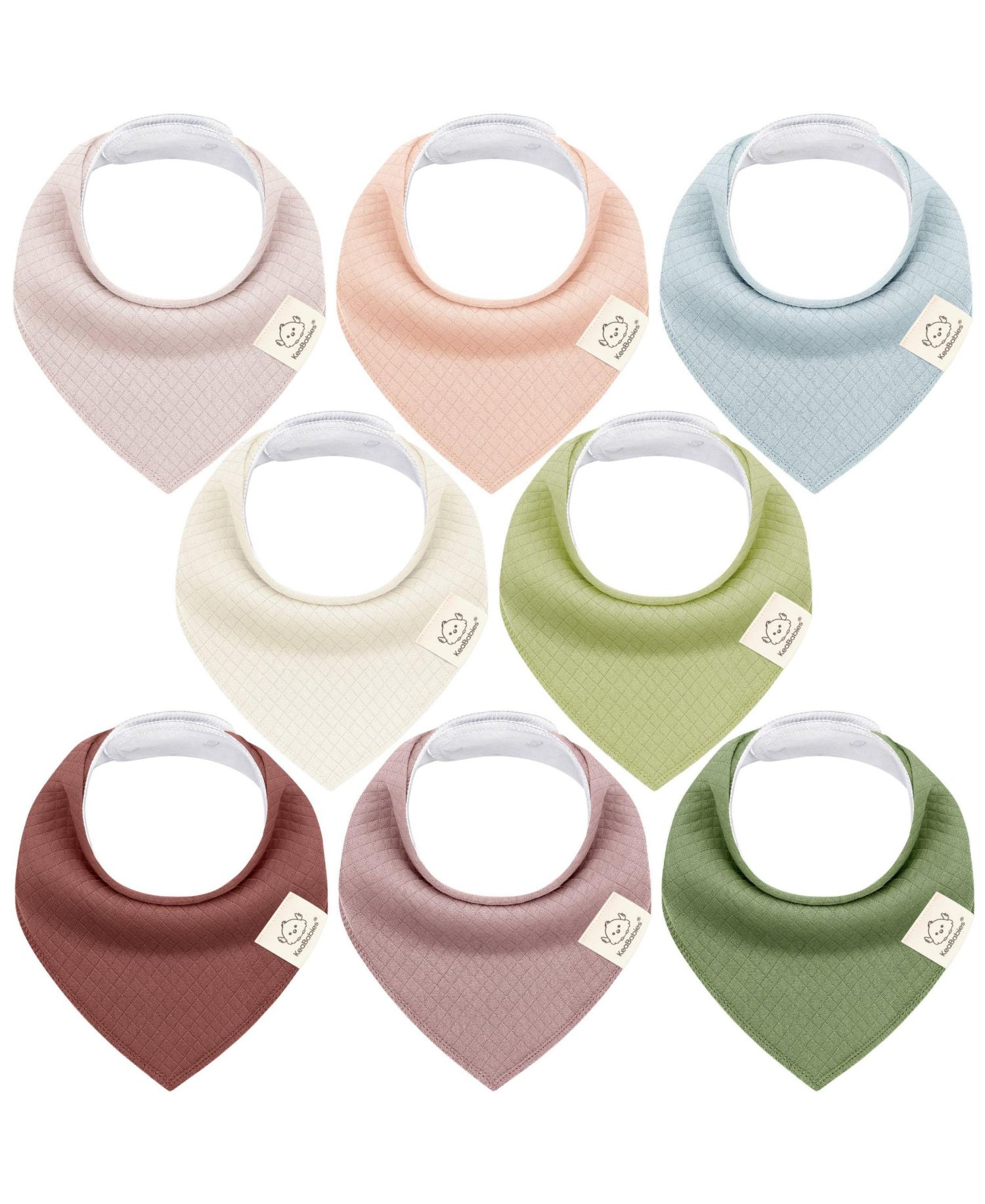 8pk Quin Bandana Bibs, Baby Bibs for Drooling and Teething, Cotton Drool Bibs for Baby Girl, Baby Boy