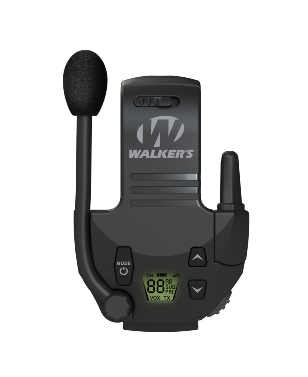 Walkers Razor Slim Quad Electronic Earmuffs with Bluetooth Technology (Fde) Bundle with Walkie Talkie and Glasses