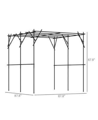 7.3 FT Tall Metal Garden Trellis for Climbing Plants