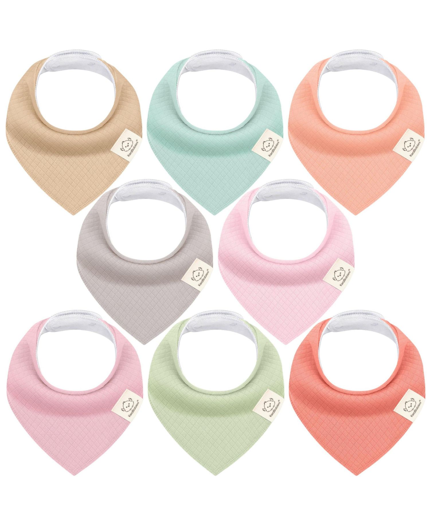 8pk Quin Bandana Bibs, Baby Bibs for Drooling and Teething, Cotton Drool Bibs for Baby Girl, Baby Boy