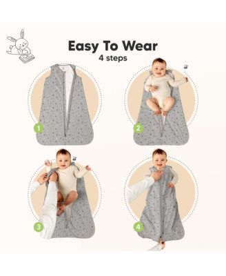 2-Pack Snooze Baby Sleep Sacks, Cotton Wearable Blanket, Soft Toddler Sleeping Bag, Smooth Zipper