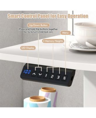 48"x 24" Electric Standing Desk with 2 Drawers Monitor Stand Storage Shelf