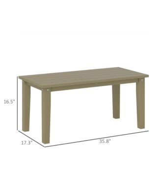 HDPE Outdoor Table, Recgle Slatted Patio Table,