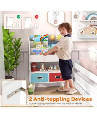 Kids Bookshelf with Open Compartment for Toddlers for Easy Access to Books and Toys