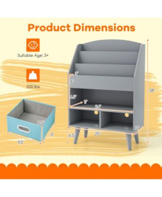 Kids Bookshelf with Open Compartment for Toddlers for Easy Access to Books and Toys