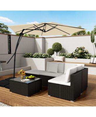 10 Ft. Outdoor Patio Cantilever Umbrella with Stand