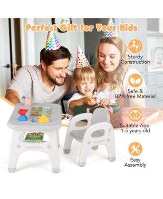 Kids Activity Table and Chair Set with Montessori Toys for Preschool and Kindergarten Learning Fun