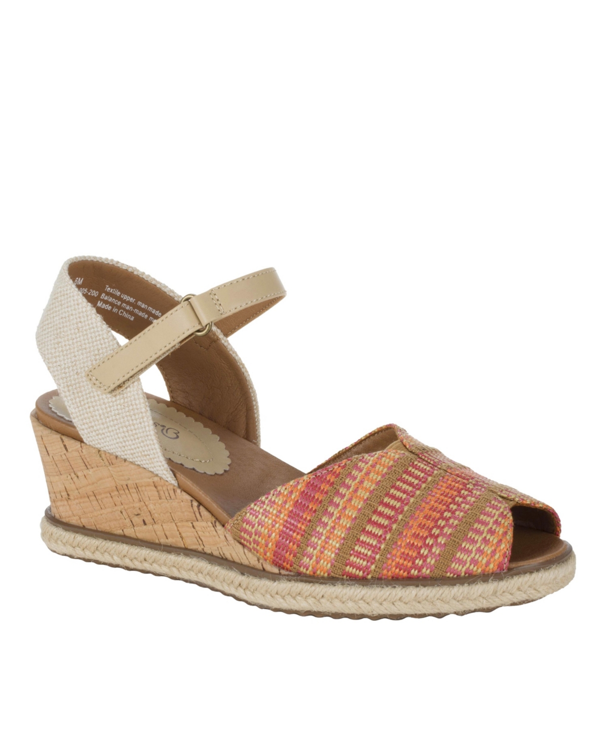 Shop Baretraps Women's Odetta Espadrille Wedge Sandals In Coral Multi
