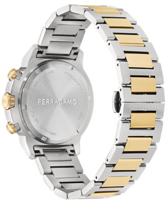 Men's Swiss Chronograph Sport Two-Tone Stainless Steel Bracelet Watch 44mm