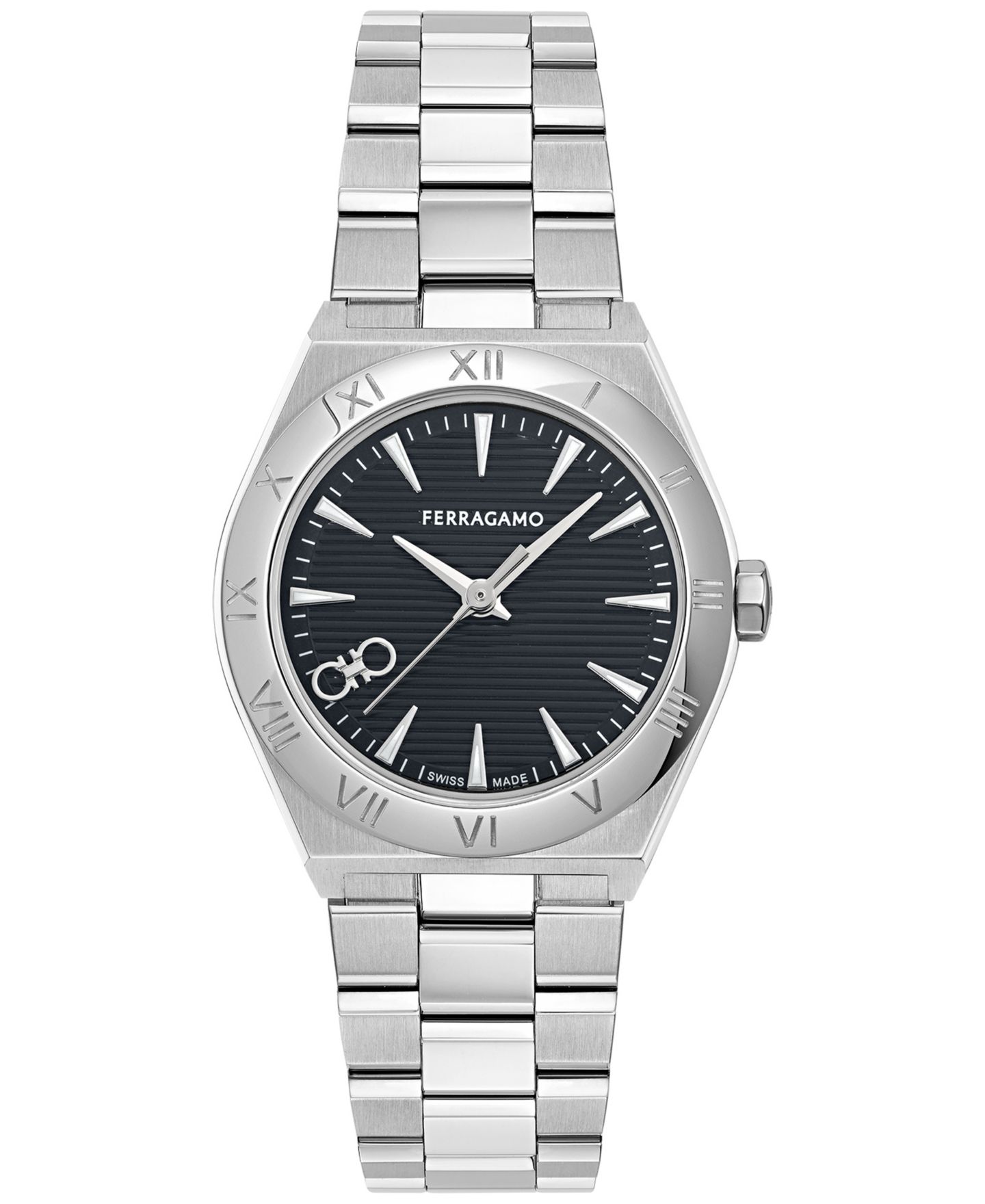 Женские часы Ferragamo Swiss Vega Upper East Stainless Steel Bracelet Watch 28mm — фото 1