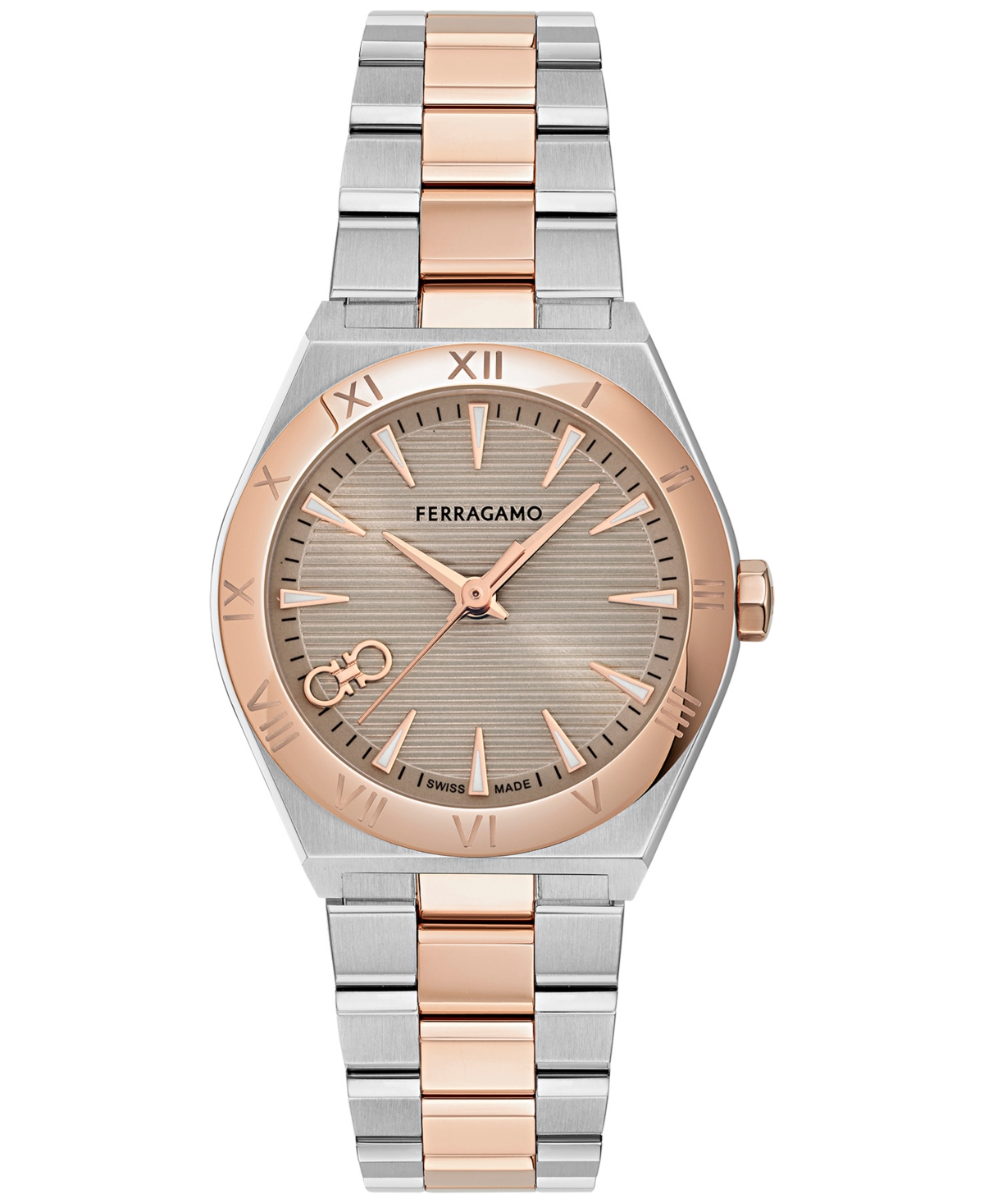 Ferragamo Vega Upper East 28mm In Two Tone