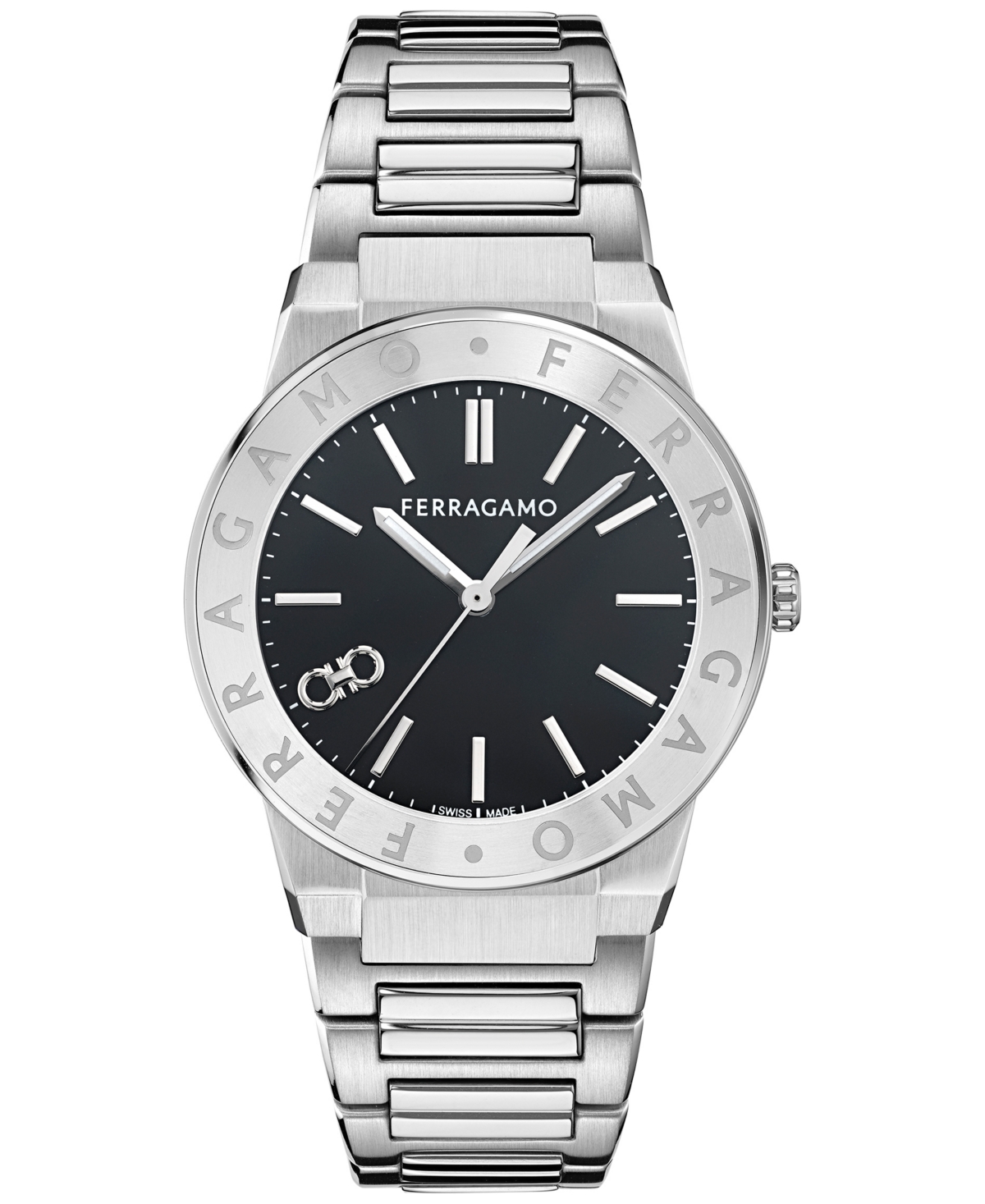 Ferragamo Men's Swiss Stainless Steel Bracelet Watch 41mm In Stainless
