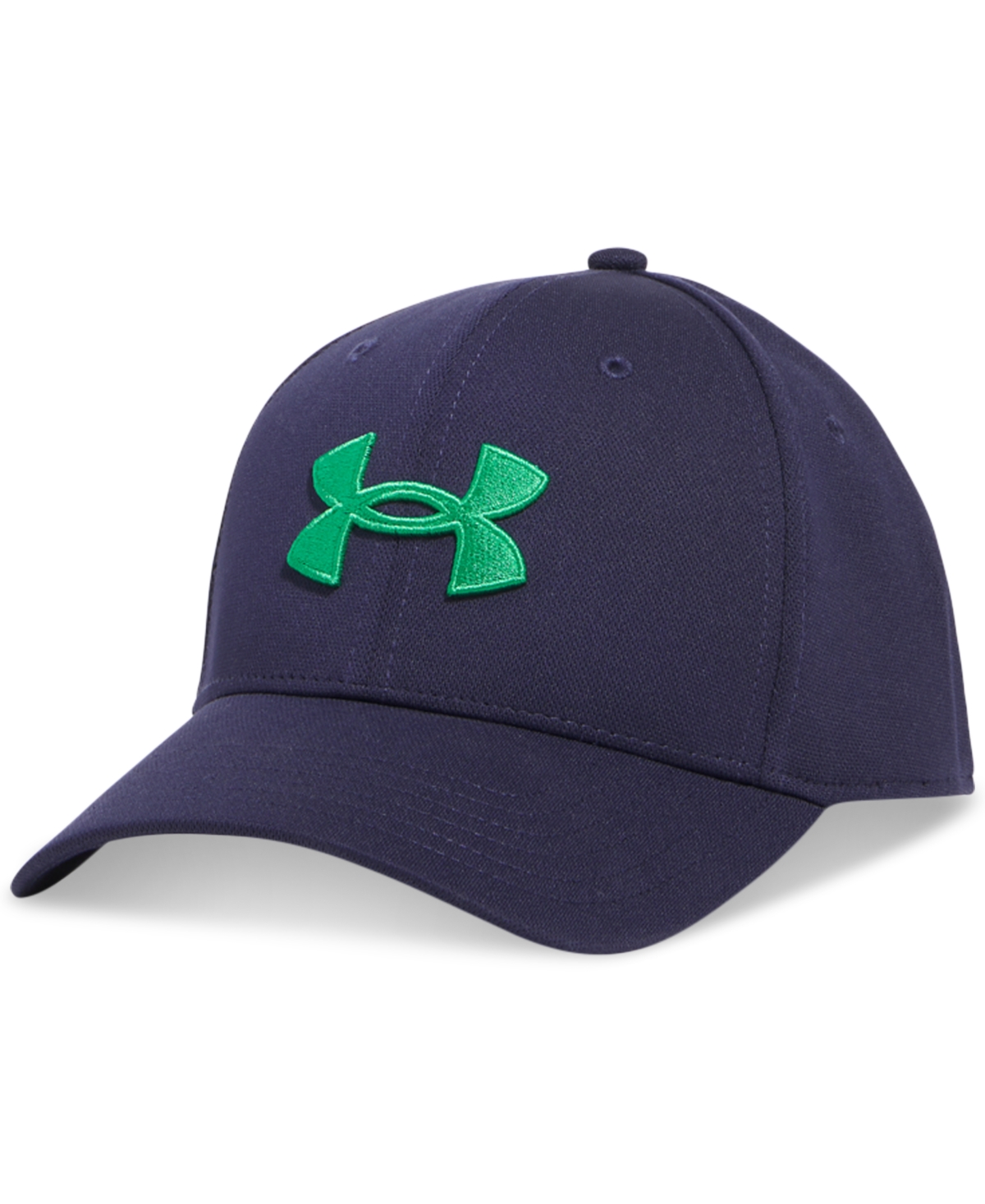 Under Armour Men's Ua Blitzing Baseball Hat In Midnight Navy,team Kelly Green