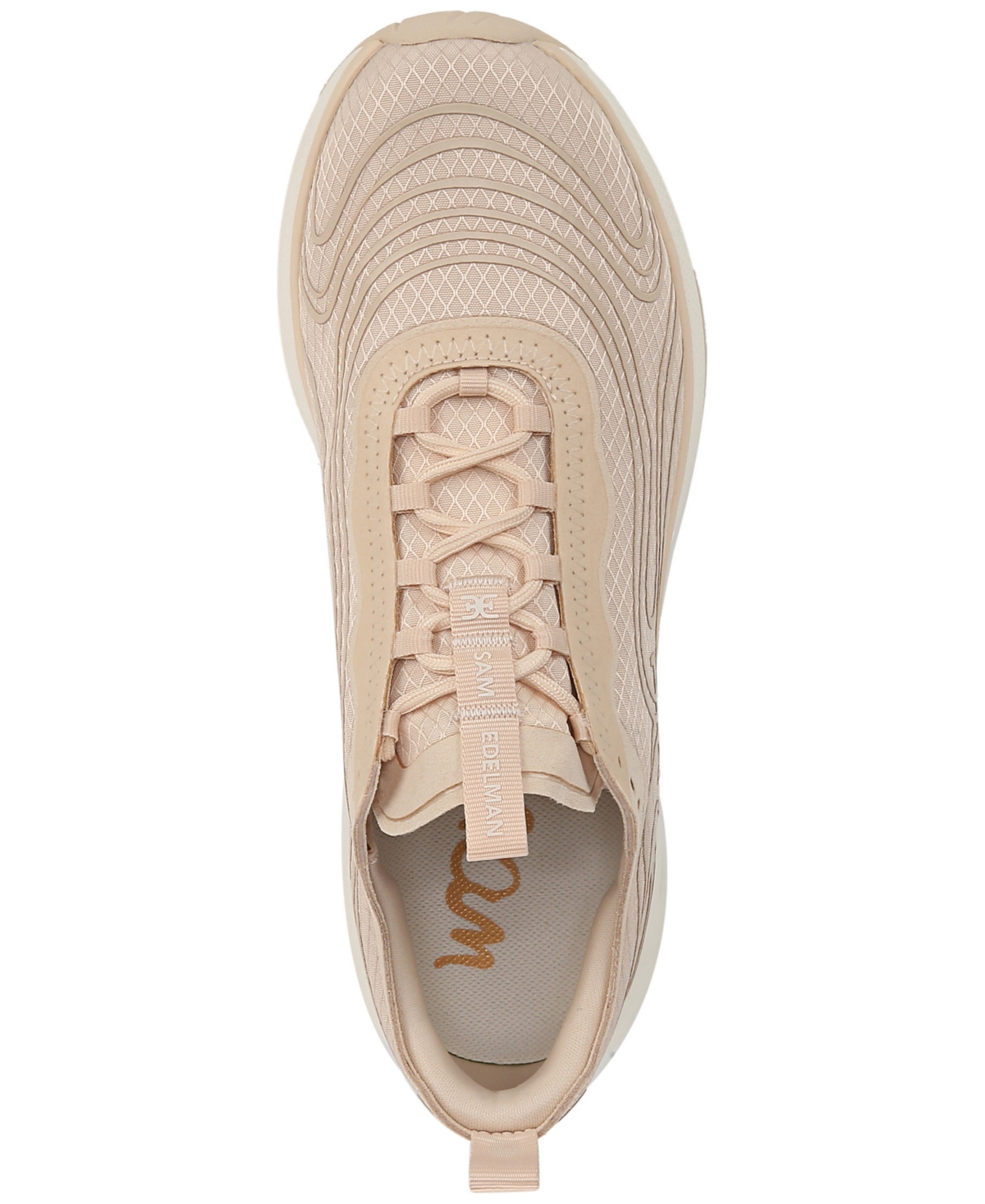 Sam Edelman Miles Lace Up Performance Sneaker Ecru Sand Mesh In Ecru Sand Mesh