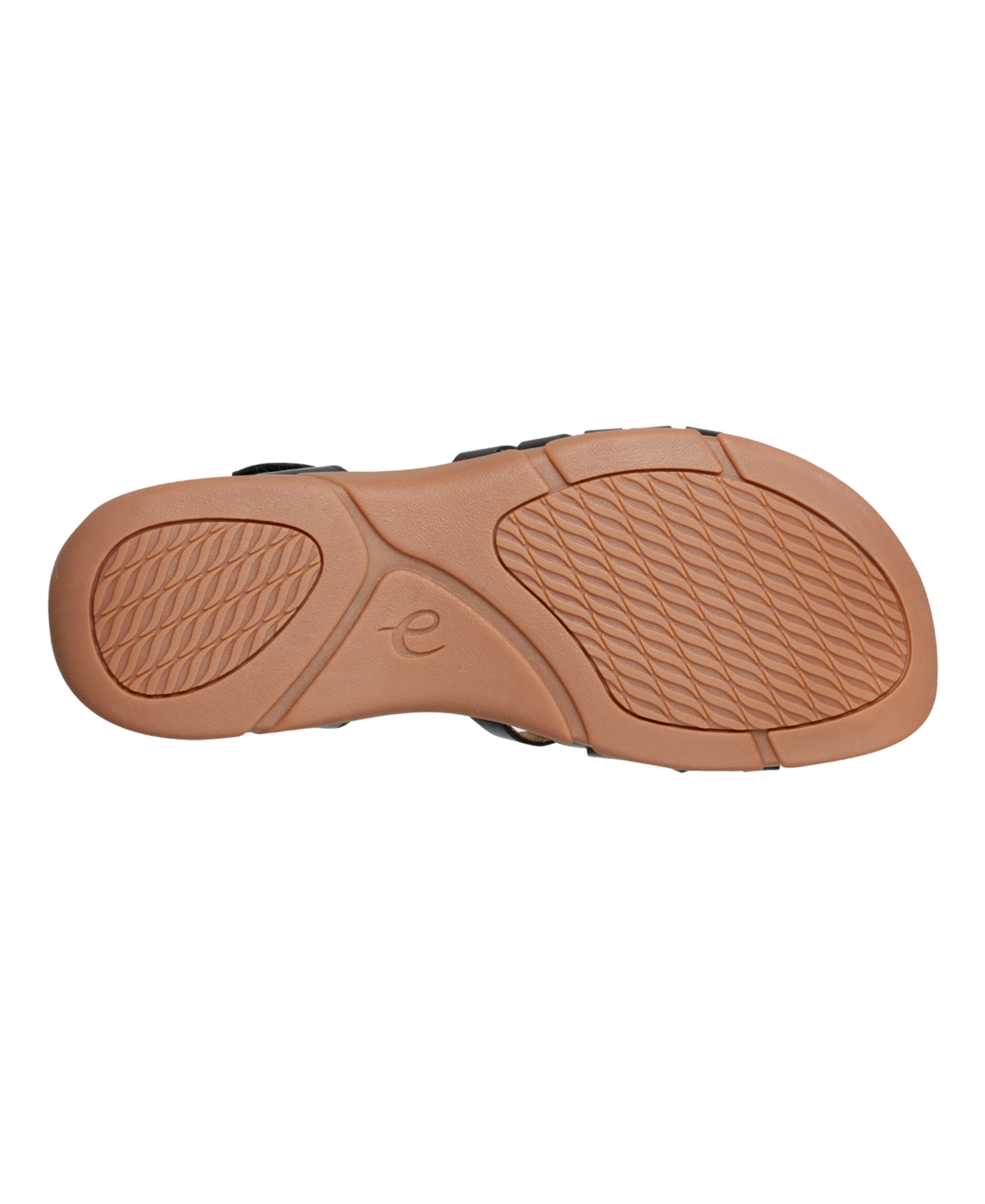 Shop Easy Spirit Women's Marlene Woven Flat Sandals In Black Leather