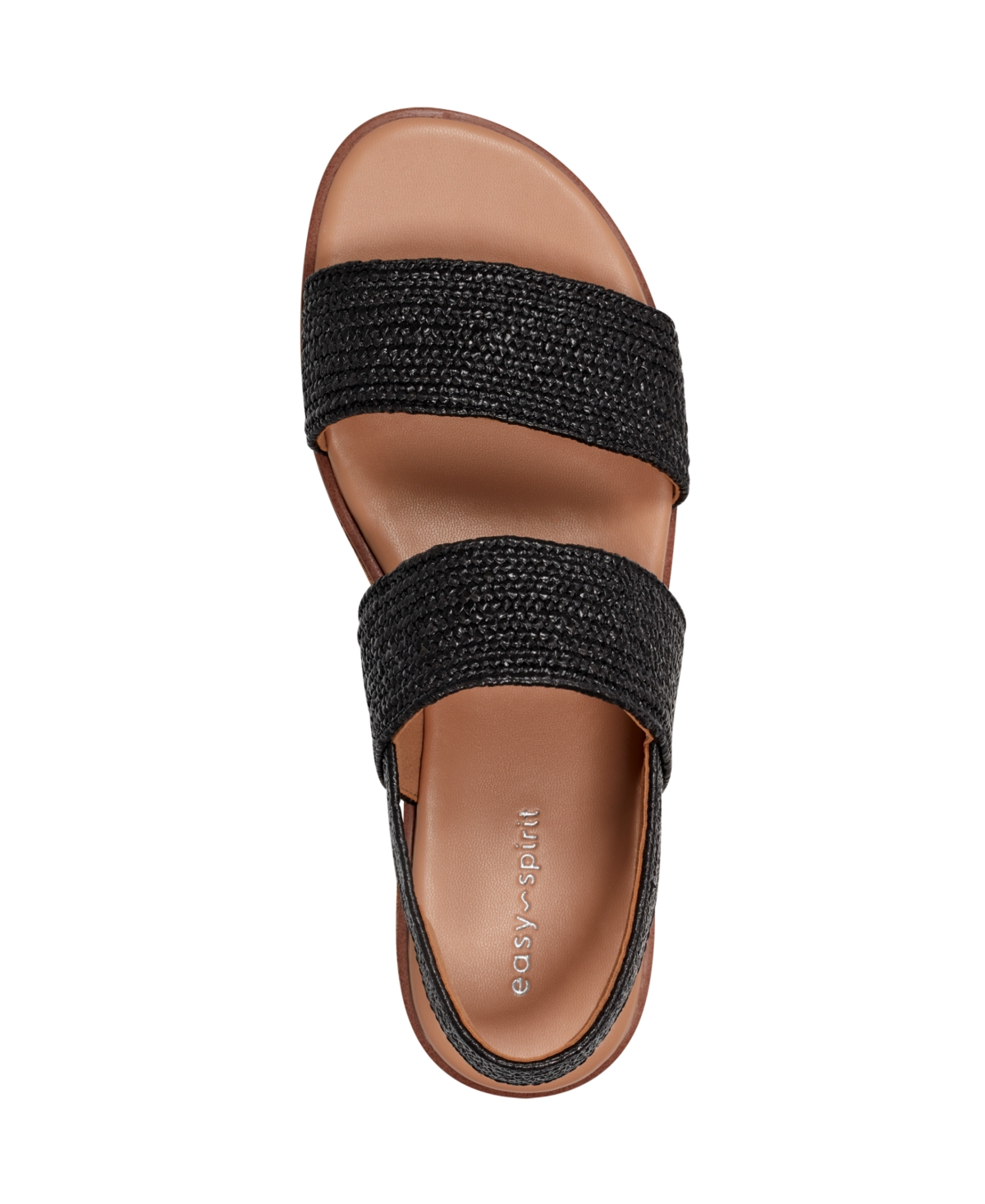 Shop Easy Spirit Women's Lana Double Band Flat Slingback Sandals In Black