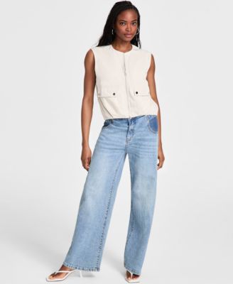 Women's Bubble-Hem Cargo Vest, Exclusively at Macy's