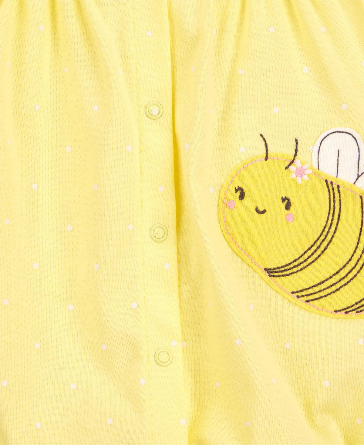 Carter's Baby Girls Baby Bee Snap-up Cotton Romper In Yellow