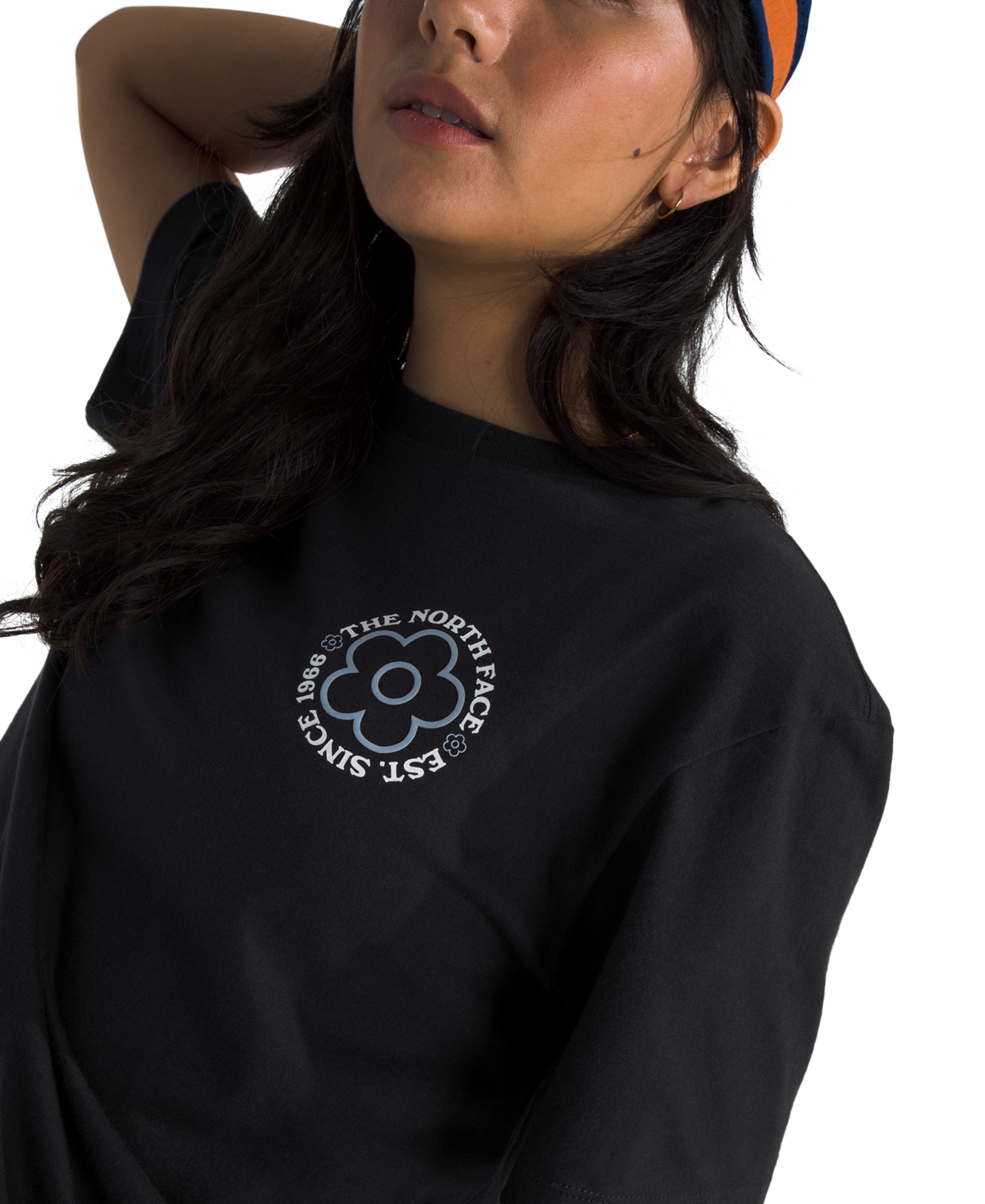 THE NORTH FACE WOMEN'S COTTON STRANGE COLORFUL WORLD FLOWER FIELD TEE 