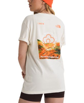Women's Cotton Strange Colorful World Flower Field Tee