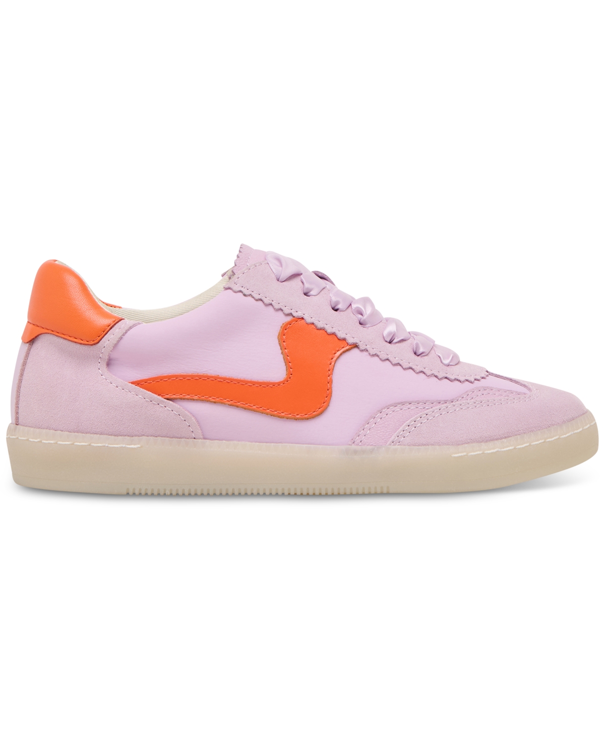 Shop Dolce Vita Women's Notice Low-profile Lace-up Sneakers In Orchid Nylon Suede
