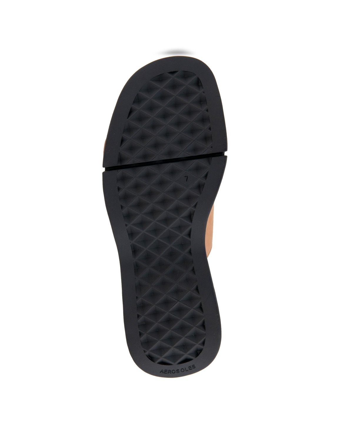 Shop Aerosoles Women's Faith Round Toe Flatform Sandals In Tan Leather