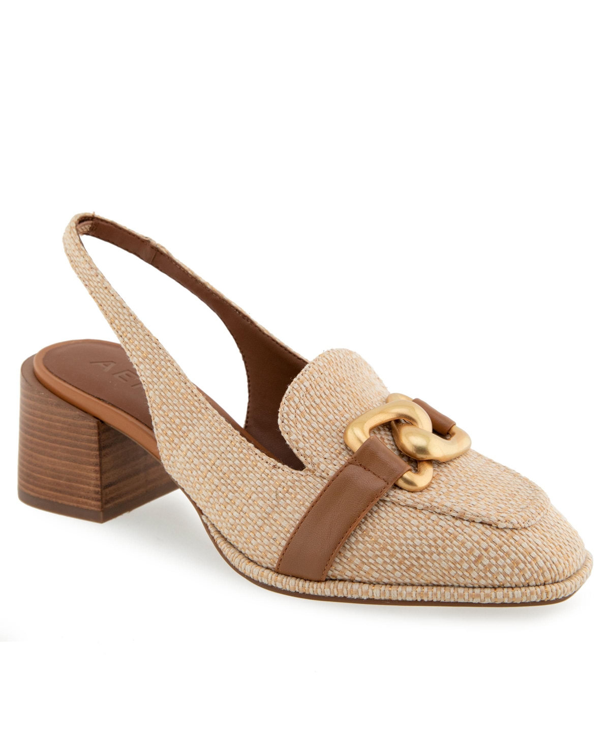 Women's Allure Almond Toe Slingback Heels - Eggnog Leather