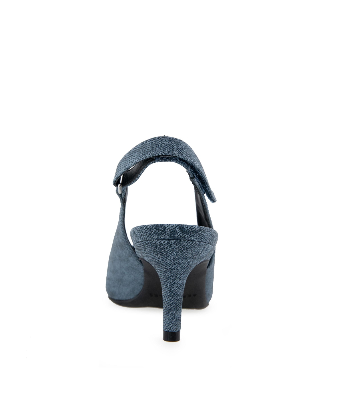 Aerosoles Levi Cap Toe Slingback Pump In Blue Jean Faux Leather