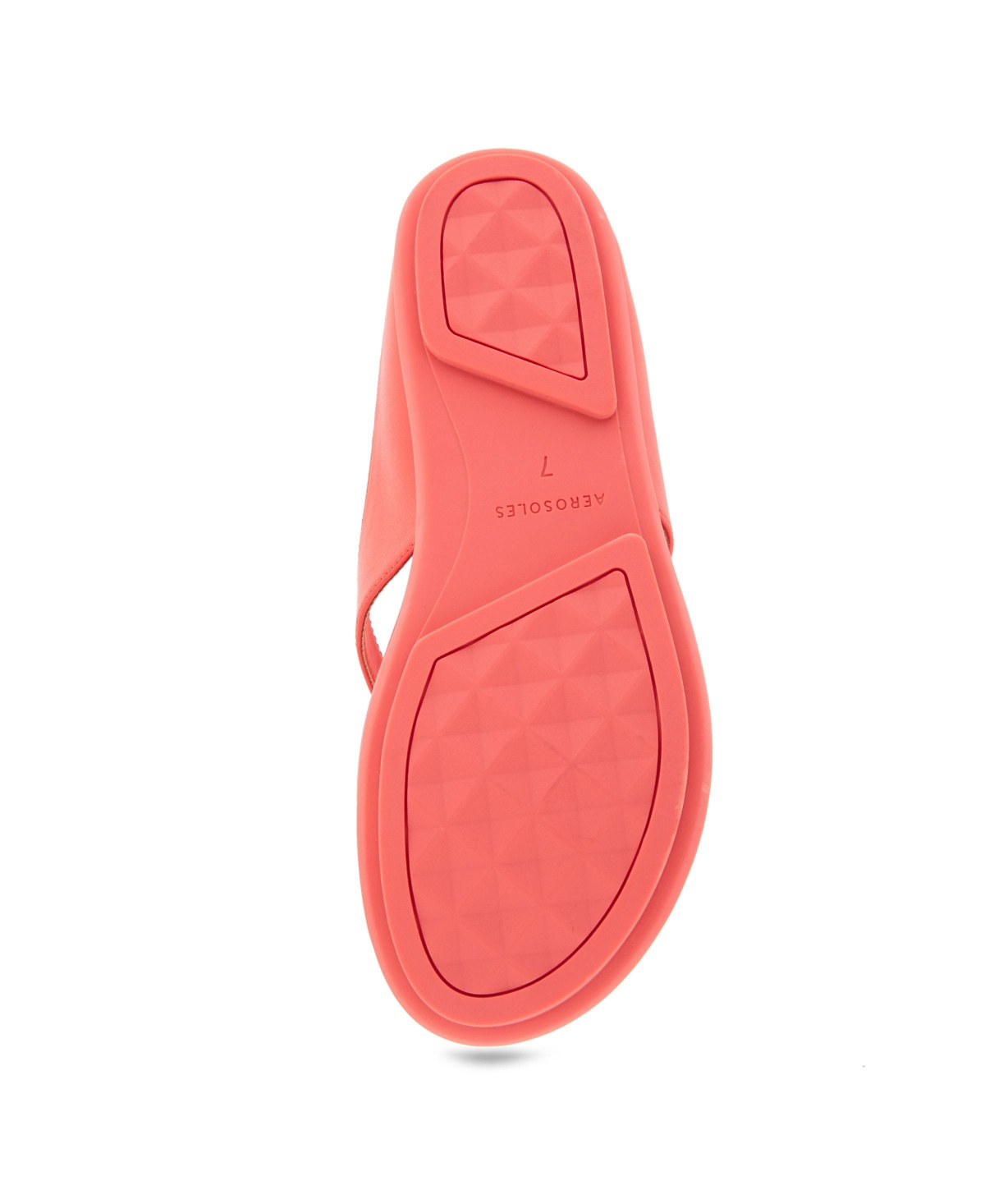 Shop Aerosoles Women's Fisher Round Toe Thong Sandals In Coral Faux Leather