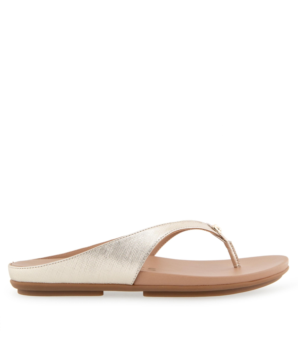 AEROSOLES WOMEN'S FISHER ROUND TOE THONG SANDALS 