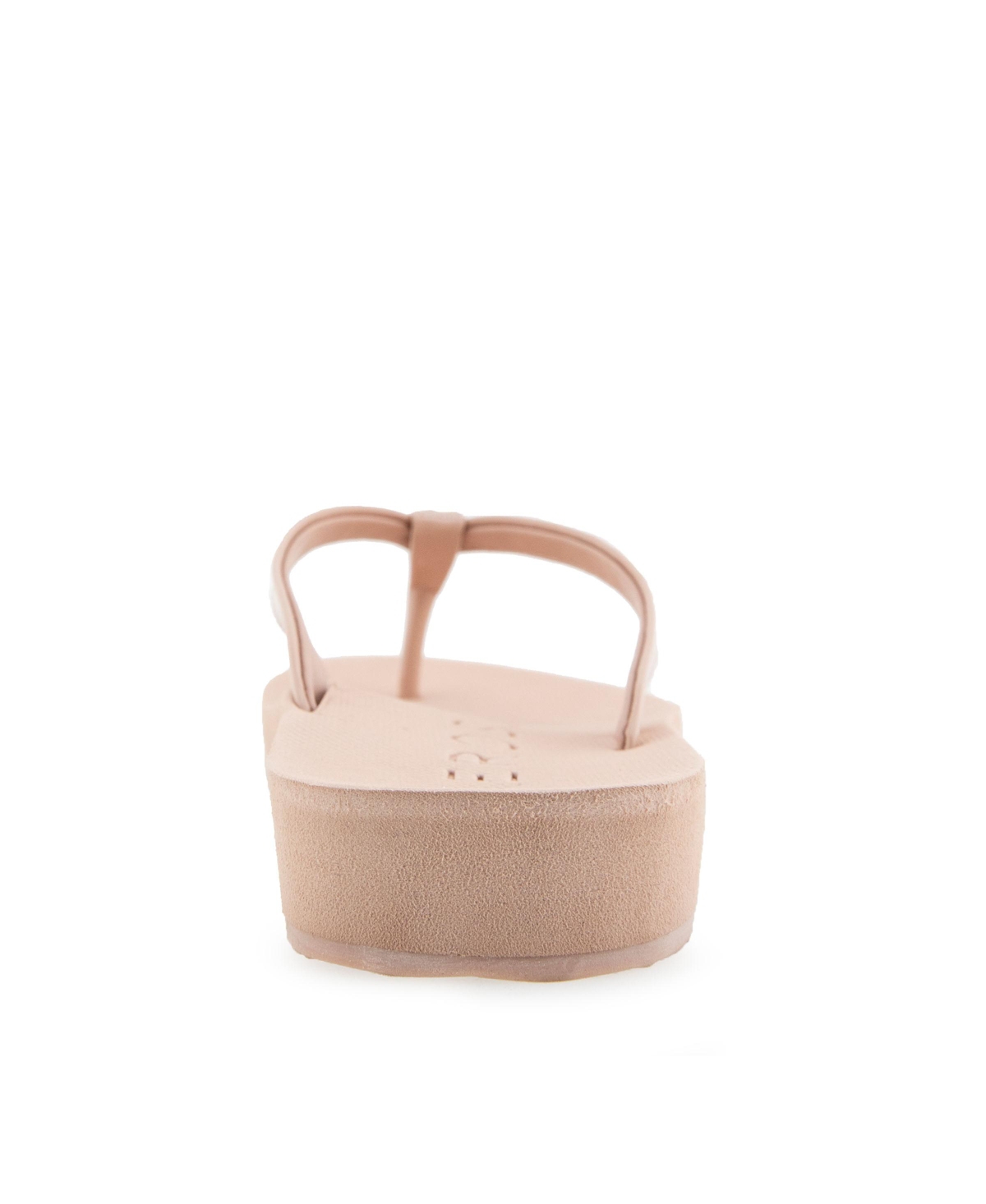 Shop Aerosoles Women's Jace Round Toe Thong Sandals In Cipria