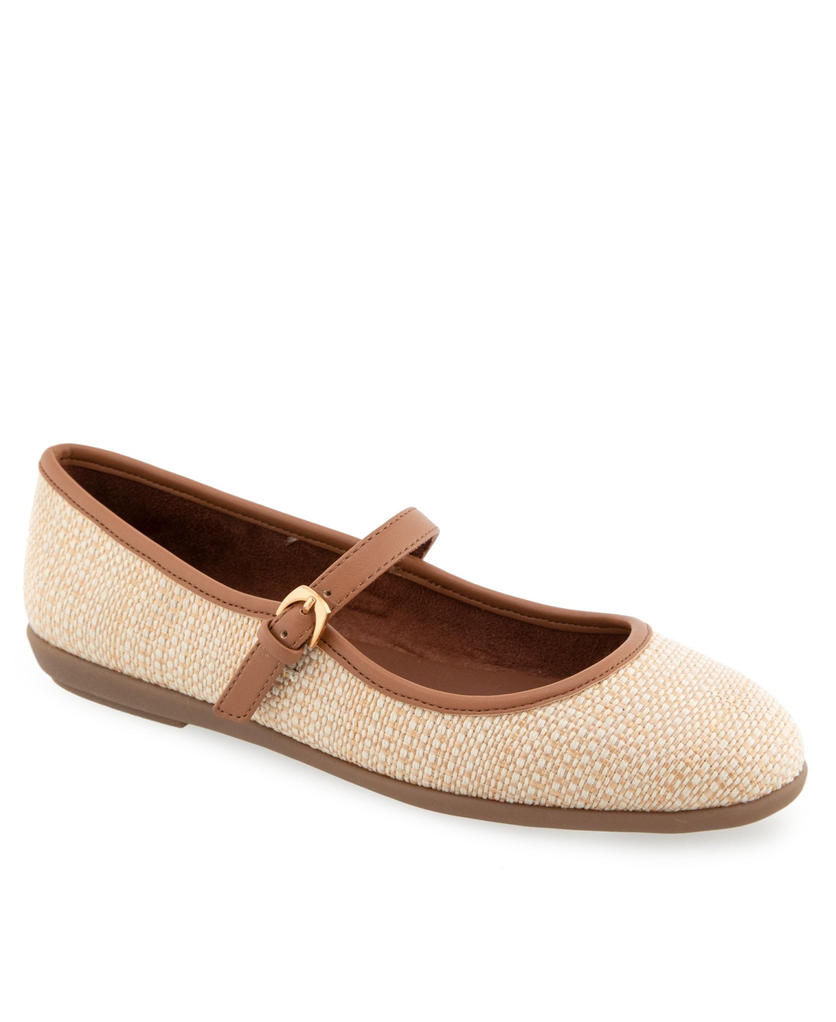 Women's Baylee Round Toe Mary Jane Flats - Silver Mesh Fabric