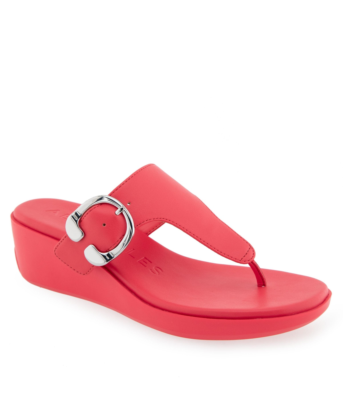 AEROSOLES WOMEN'S IZOLA ROUND TOE WEDGE SANDALS 