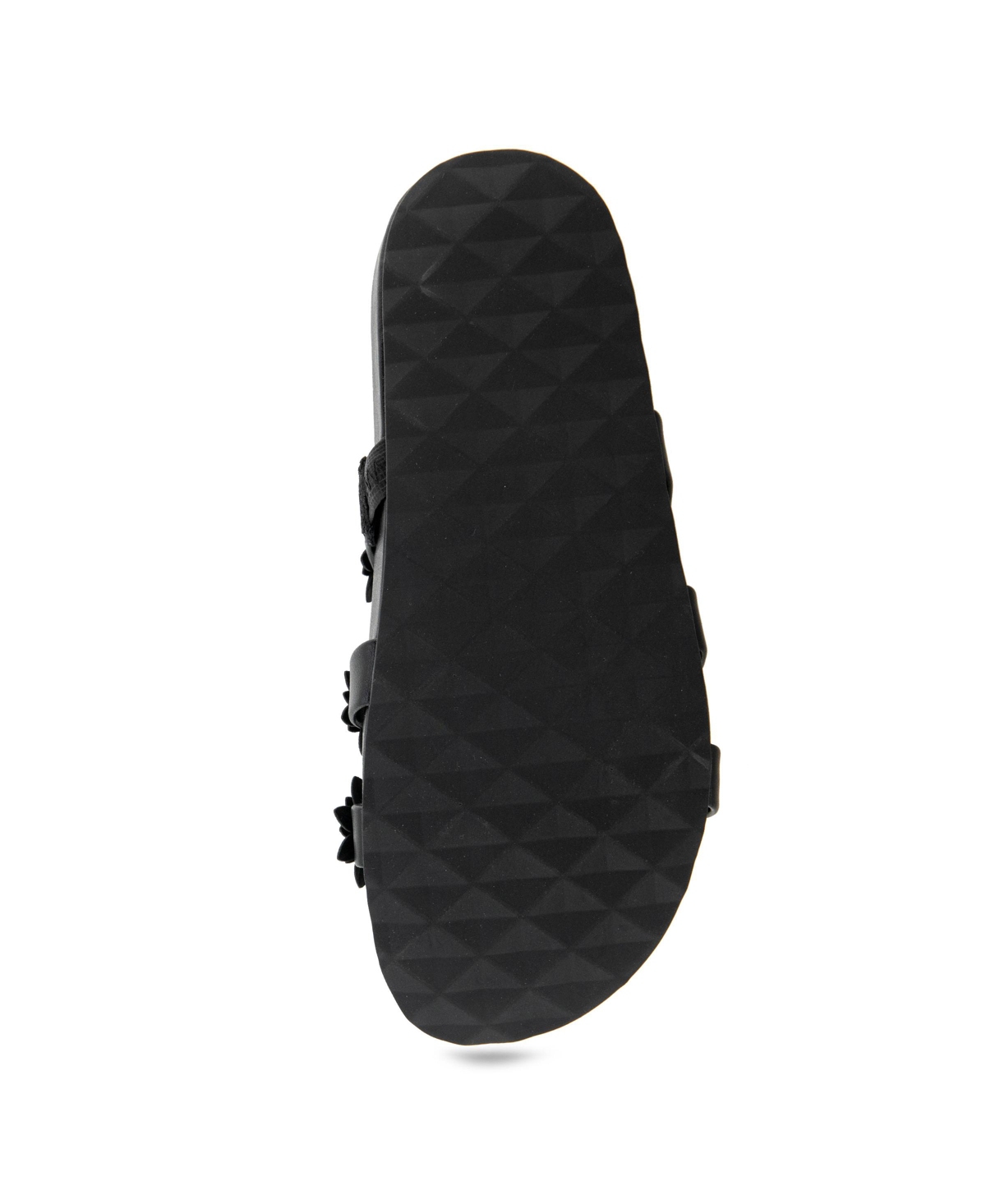 Shop Aerosoles Women's Leflor Round Toe Flatform Sandals In Black Faux Leather
