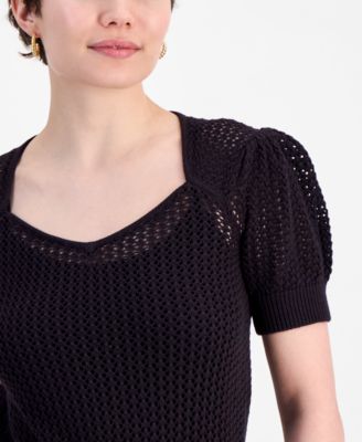 Women's Sweetheart-Neck Sweater