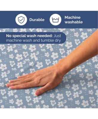 4 Piece Microfiber Floral Sheet Set - Queen