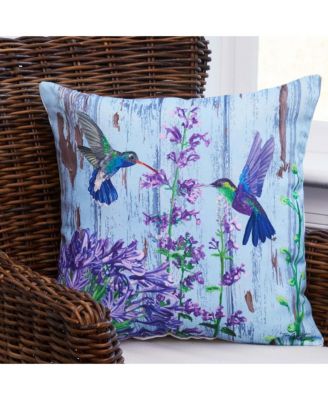 Hummingbird Paradise Throw Indoor/Outdoor Accent Pillow