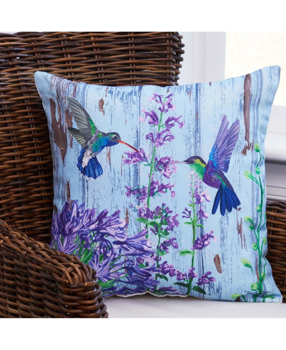 Hummingbird Paradise Throw Pillow