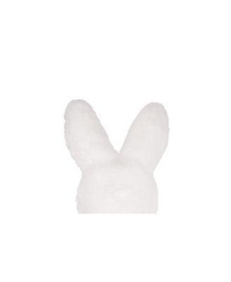 Easter Spring Themed Bunny Rabbit Cotton Tail Shaped Small/Petite Accent Pillow, 10" x 18"