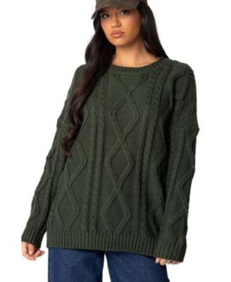 Women's Kennedy oversized cable knit sweater