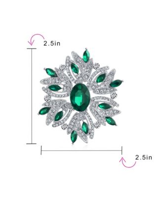  Crystal Flower Art Deco Brooch Pin Scarves