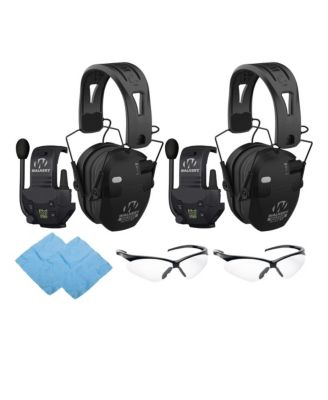 Razor Slim Quad Electronic Black Earmuffs with Bluetooth 2 Pack Bundle